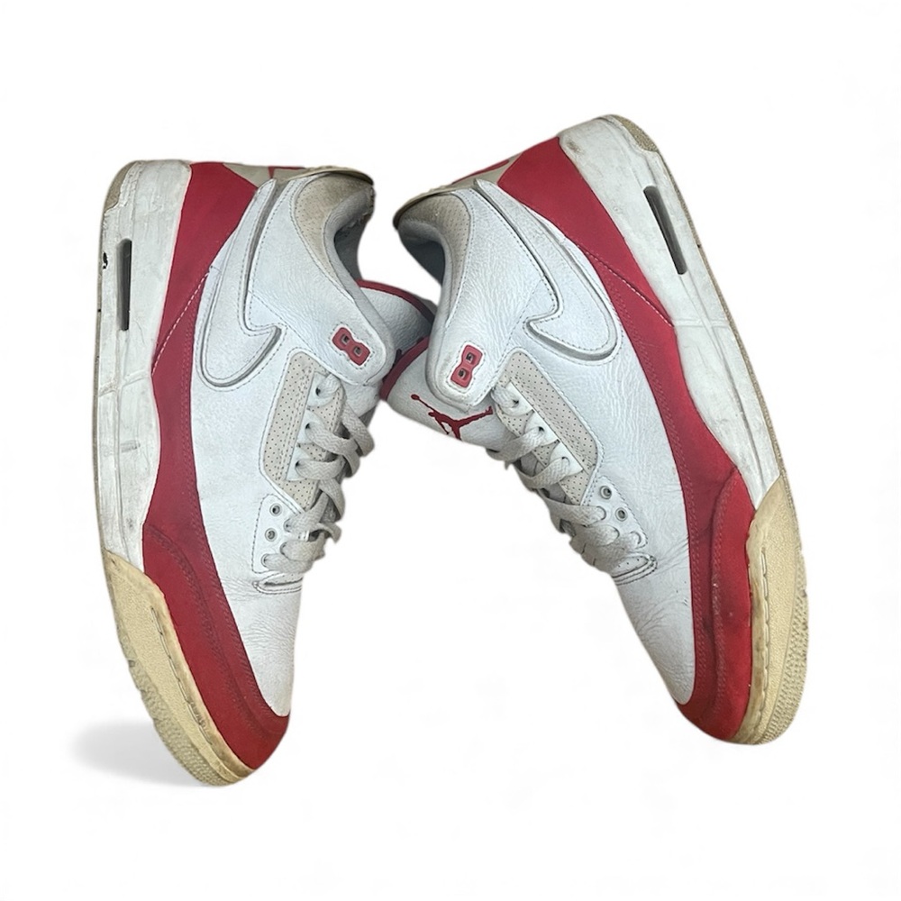Jordan White and Red Sneakers